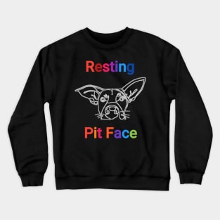 Vintage resting pit face dog Crewneck Sweatshirt